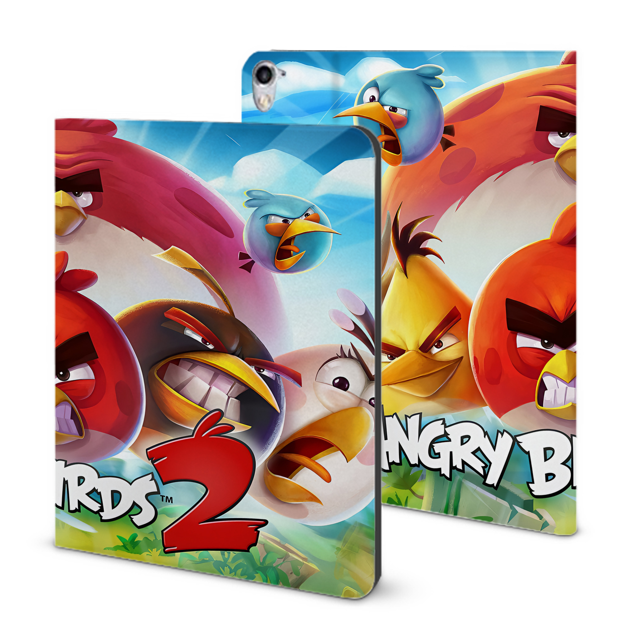 （画像用） Angry Birds アングリーバード IPad ケース ブック型 PUレザー TPU 耐衝撃 軽量 薄型 ペン収納なし 全面保護 IPad 各モデル対応
